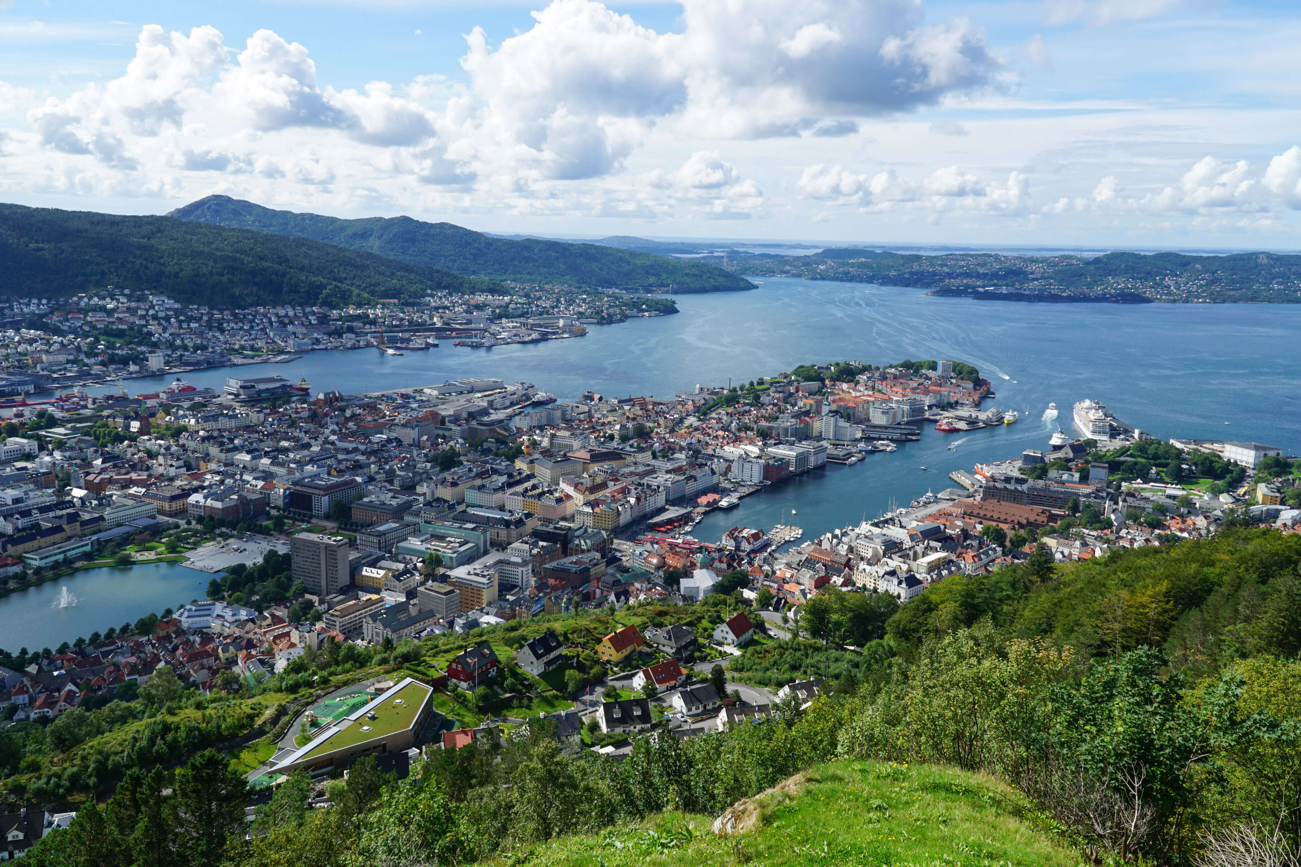Bergen dall'alto