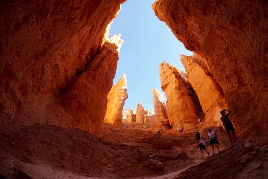 Bryce Canyon National Park dal basso del Navajo Loop Trail Bryce Canyon National Park Navajo Loop Trail